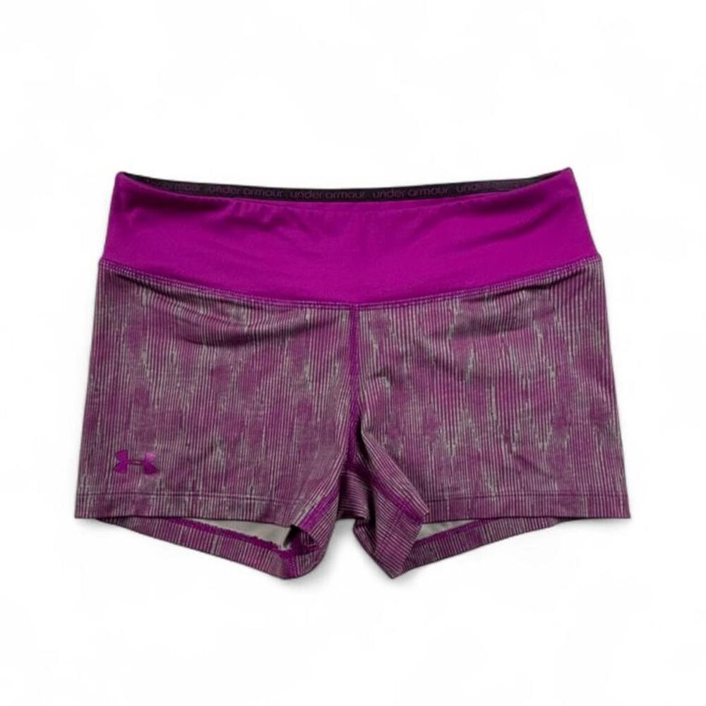 Under Armour Purple HeatGear Compression Shorts Women's Small Athletic